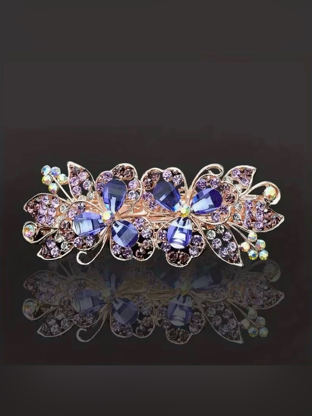 Rhinestone Embellished Barrette Hair Clip Barrette Gorgeous New Modern